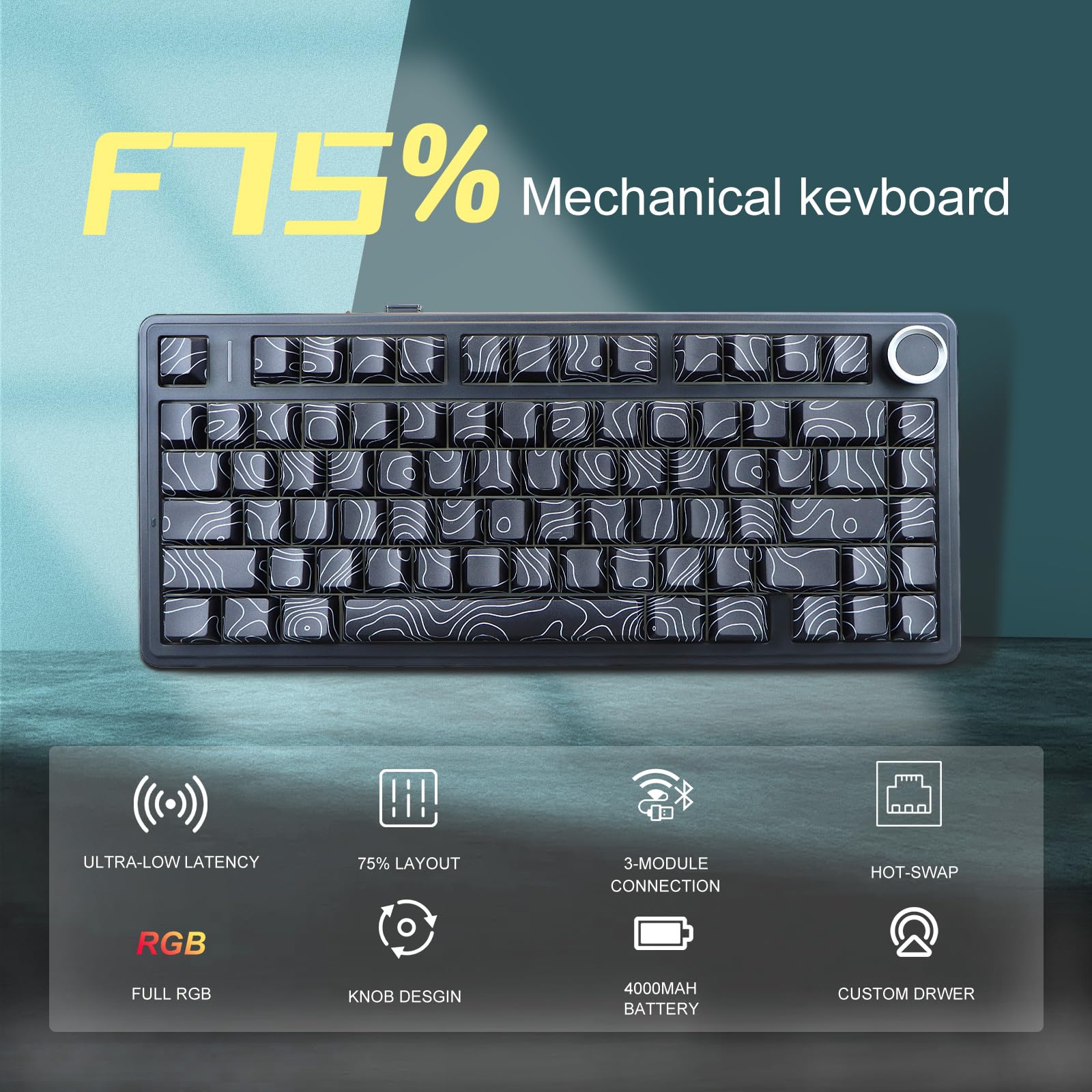 Amazon | MOLGRIA x Aula F75 ゲーミングキーボード トリプルモード